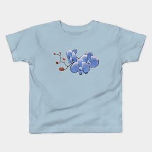 blue orchid flower Kids T-Shirt